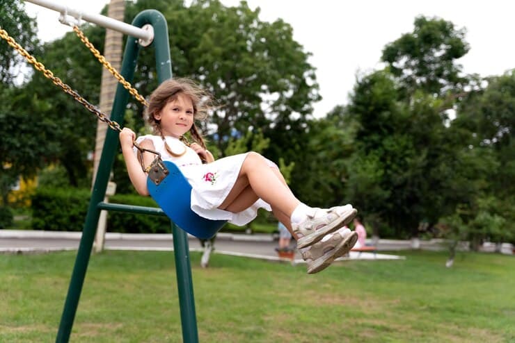 Child playing and developing motor skills